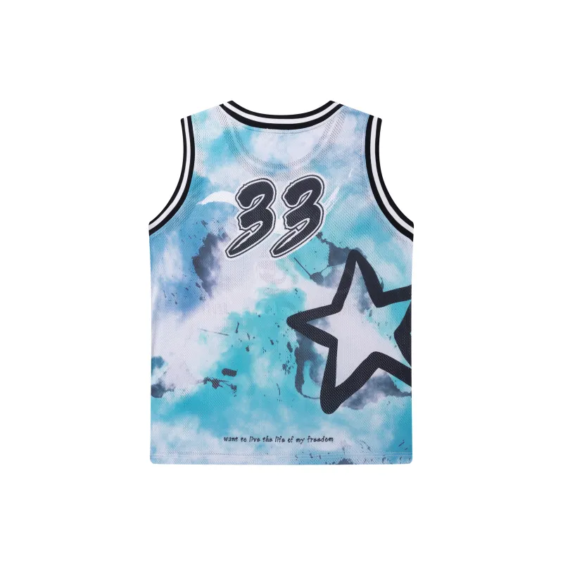 FireMonkey Basketball Jerseys Unisex Turquoise-1