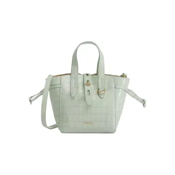 Furla Net Collection Leather Tote Bag Shopping Bag Shoulder Bag Crossbody Bag Handbag Mini Women's Mint Blue