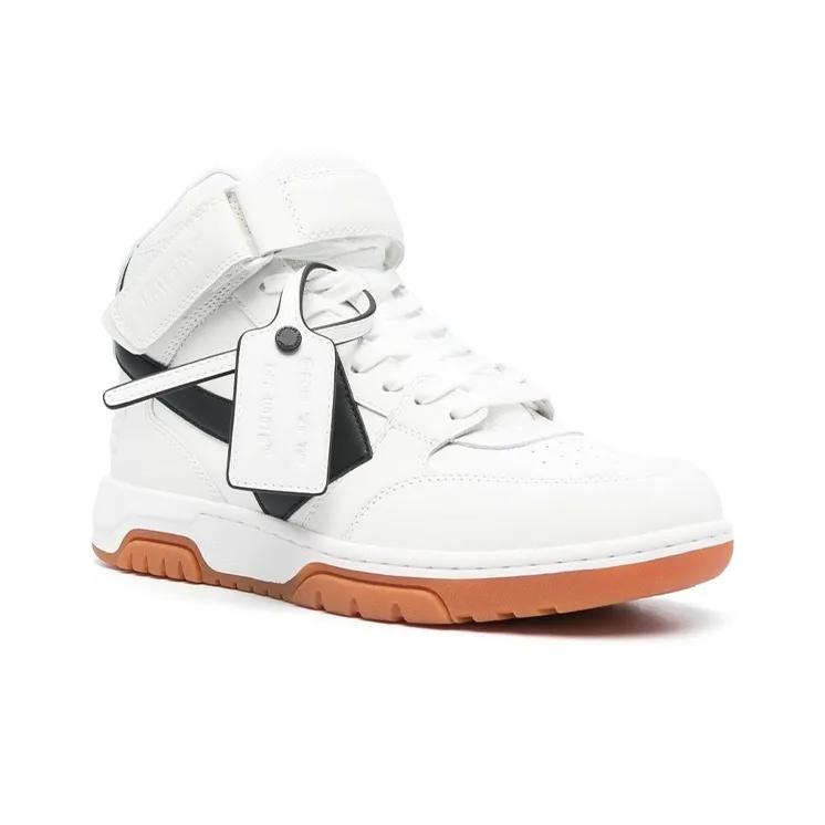 OFF WHITE Out Of Office Mid Top White Black Gum-1