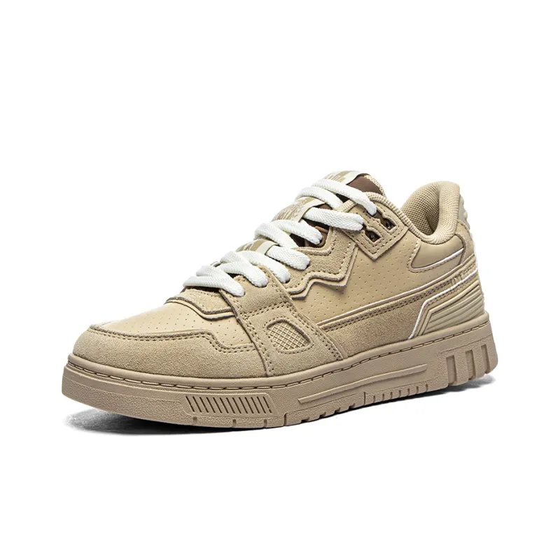 Kappa Low Top Skateboard Shoes Unisex Latte Coffee-2