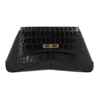 Balenciaga Bb Logo Plaque Embossed Shoulder Bag