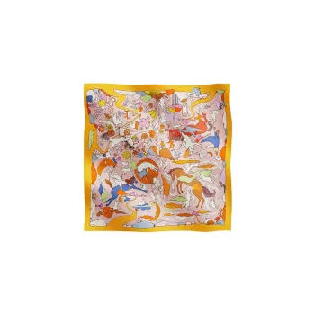 HERMES Silk Scarves Unisex Multicolor