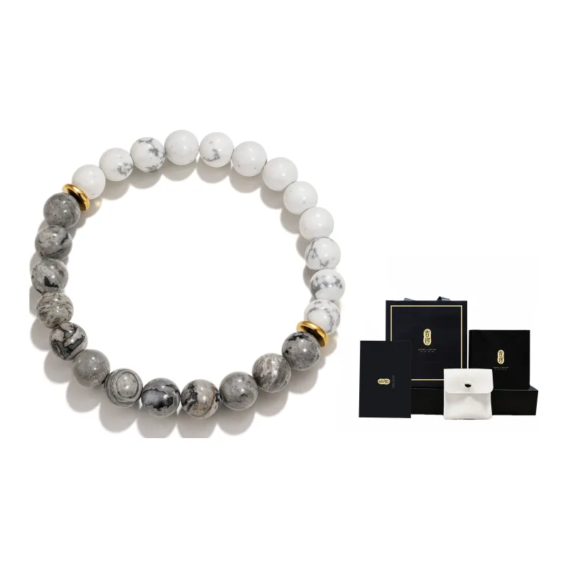 Jodie&Kevin White Turquoise Bracelets Unisex-4