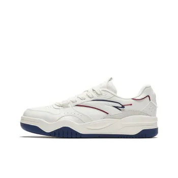Anta Wave Shoes Slip Resistant Low Top Skateboard Shoes Women's Ivory White With Pale Blue Undertones