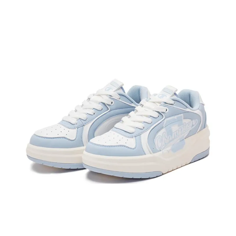 Champion Varsity 1 Team Shoes Low Top Skateboard Shoes Women's Blue White-2