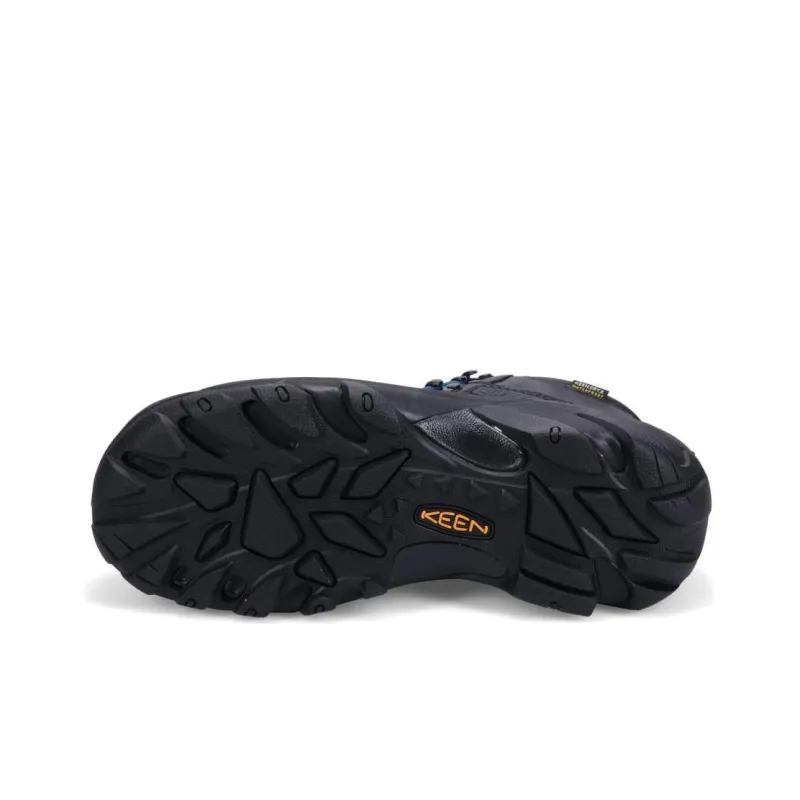 KEEN Pyrenees Wear-resistant And Waterproof High-Top Outdoor Athletic Shoes Men's Black Blue-4