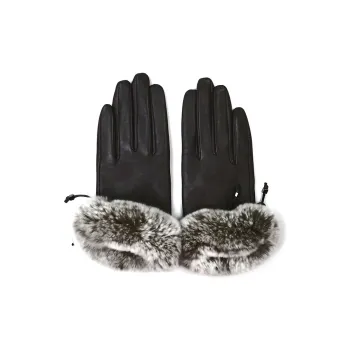 MARJAKURKI Sheepskin Touchscreen Rex Rabbit Fur Autumn Fairy Tale Glove Greeting Card Women's