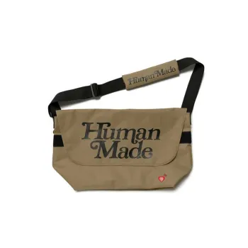 HUMAN MADE Cotton Crossbody Bag Regular Unisex Brown