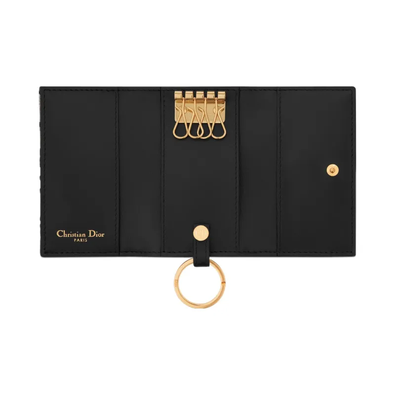 DIOR 30 Montaigne Jacquard Key Pouch Women's Blue/Brown-2