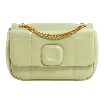 DAPHNE Cow Leather Shoulder Bag, Crossbody Bag Small Size Women's Olive Stone Green