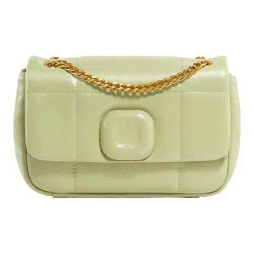 DAPHNE Cow Leather Shoulder Bag, Crossbody Bag Small Size Women's Olive Stone Green