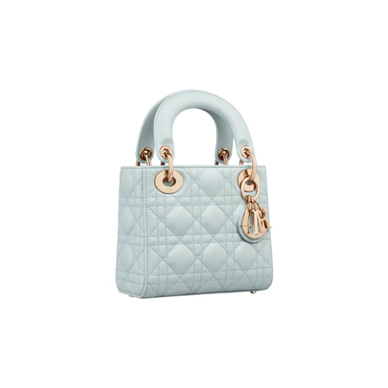 DIOR Lady Dior Sheepskin Dior Bag Shoulder Bag Crossbody Bag Handbag Mini Women's Blue-2