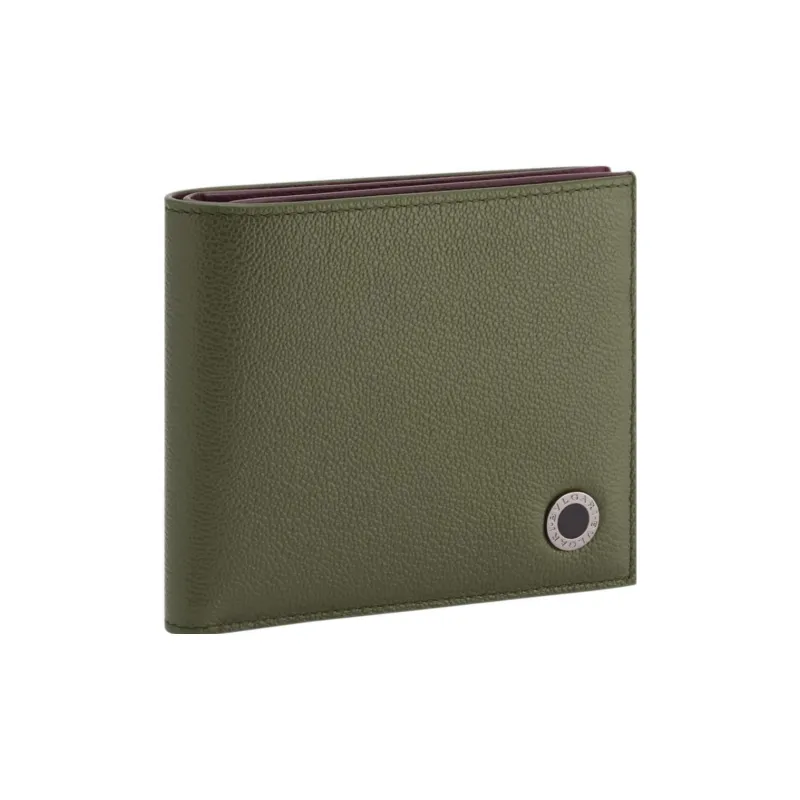 BVLGARI Calfskin Wallet Men's Green-0