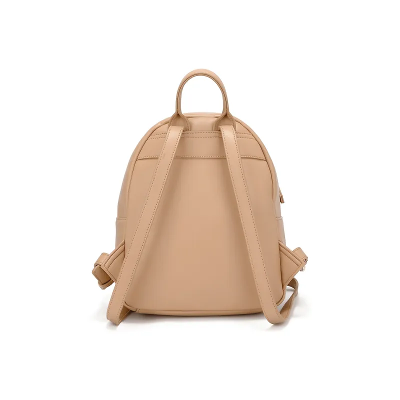 MEXICAN Polyurethane Backpack Regular Women's Brown/Apricot-3