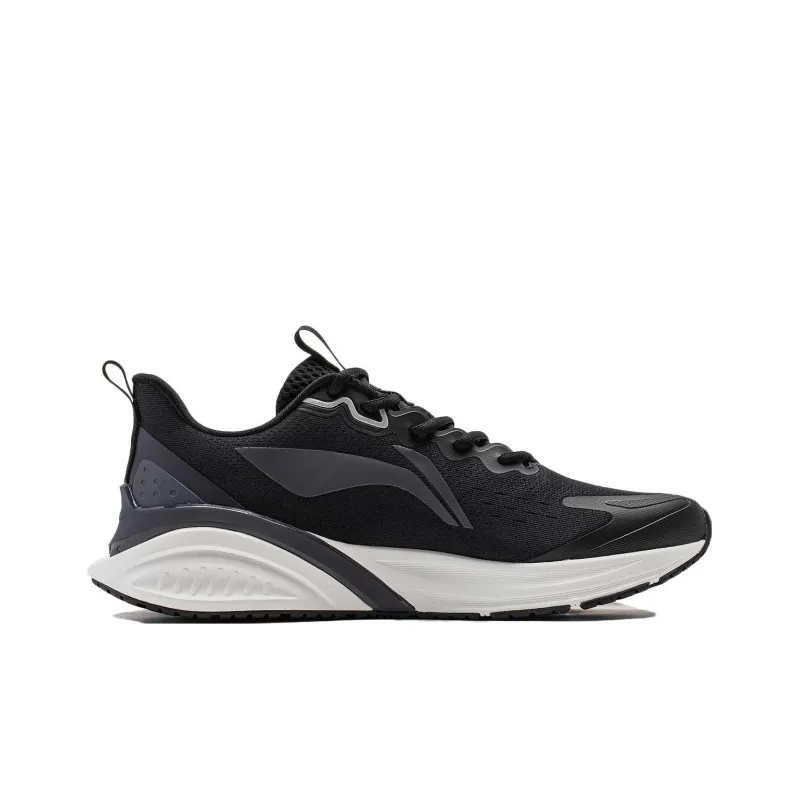 LiNing Cloudy Cushioning Low Top Running Shoes Men's Black White-1