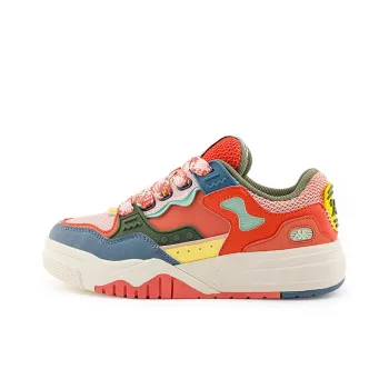 Kappa Abrasion Resistant Low Top Skateboard Shoes Unisex Red Pink