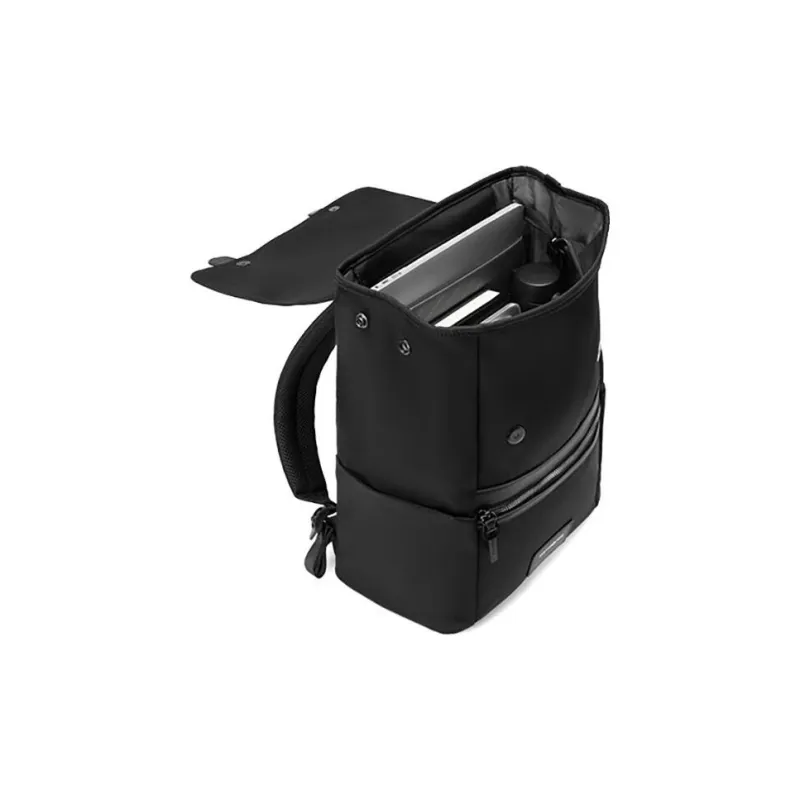 SAMSONITE Nylon And Leather Backpack Large Size Men's Black-2