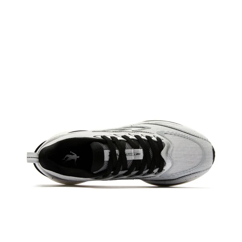 QIAODAN Fearless 1.0 Support Cushioning Rebound Balance Wear Resistant Low Top Running Shoes Men's Silver Black-3