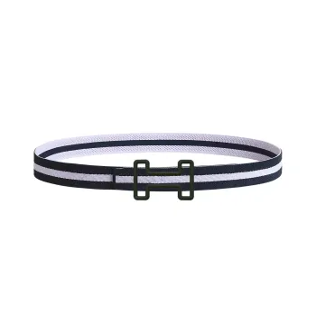 HERMES Nylon Belt Men's Purple/Black 3.2cm
