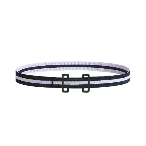 HERMES Nylon Belt Men's Purple/Black 3.2cm