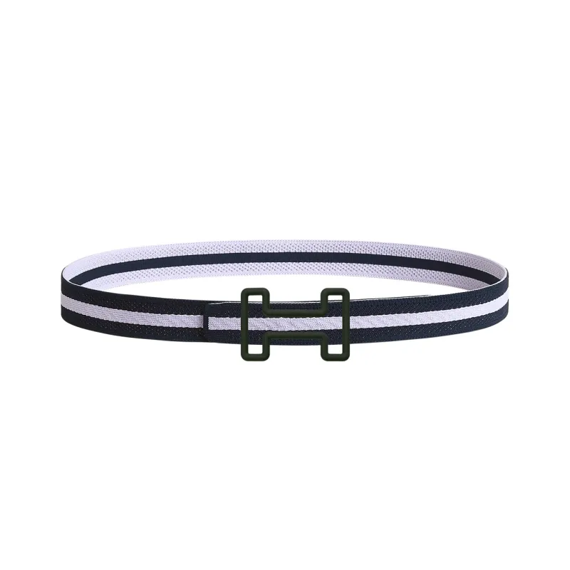 HERMES Nylon Belt Men's Purple/Black 3.2cm-0