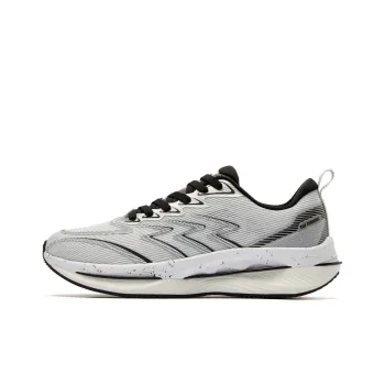 QIAODAN Fearless 1.0 Support Cushioning Rebound Balance Wear Resistant Low Top Running Shoes Men's Silver Black