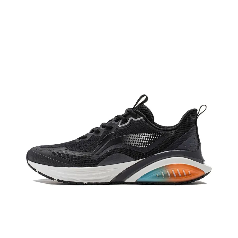 LiNing Cloudy Cushioning Low Top Running Shoes Men's Black White-0