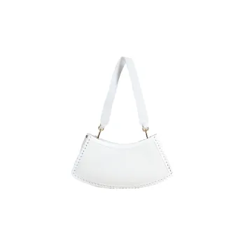Elleme Raffia Mixed Leather Handbag Shoulder Bag Women's White