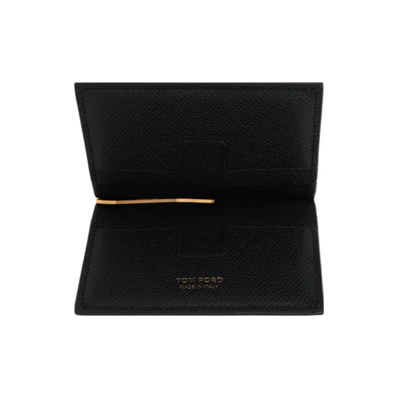 TF Cow Leather Wallet Card Holder Regular Men's Black-3