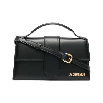 Jacquemus Cow Leather Shoulder Bag, Crossbody Bag, Handbag Women's Black