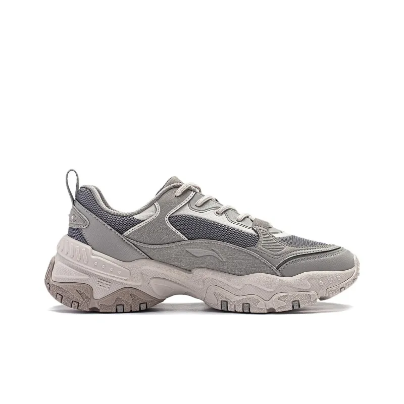 LiNing Brown Sugar Low-Top Casual Shoes Men's Gray-1
