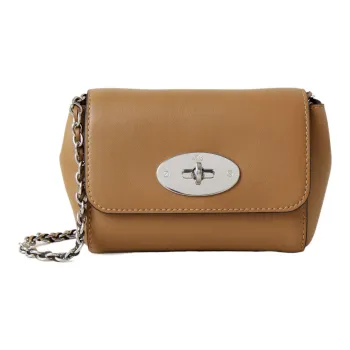 Mulberry Lily Matte Smooth Calfskin Shoulder Bag, Crossbody Bag Mini Women's Teak Brown