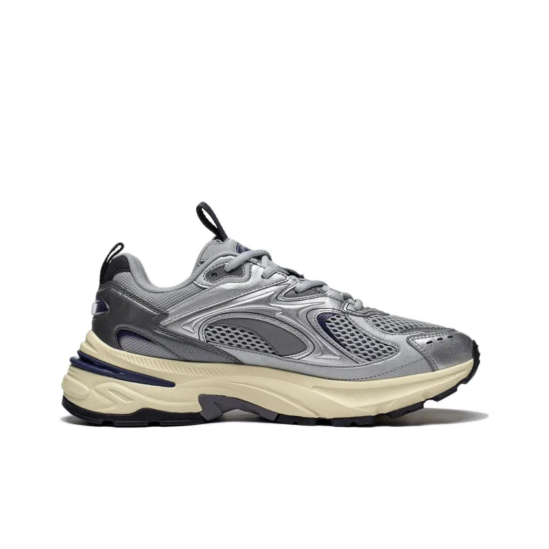 LiNing Aurora 2K Abrasion Resistant Low Top Casual Shoes Men's Gray Beige-1