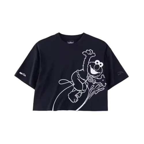 Sesame Street X ANTA Life Collection Crop Tops Women's Black