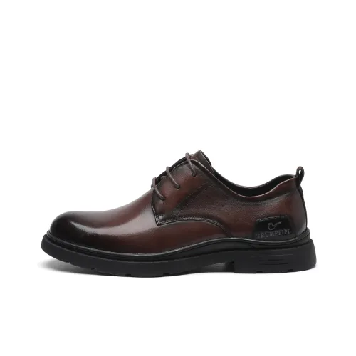 TRUMPPIPE Dress Shoes Men Low-Top Brown