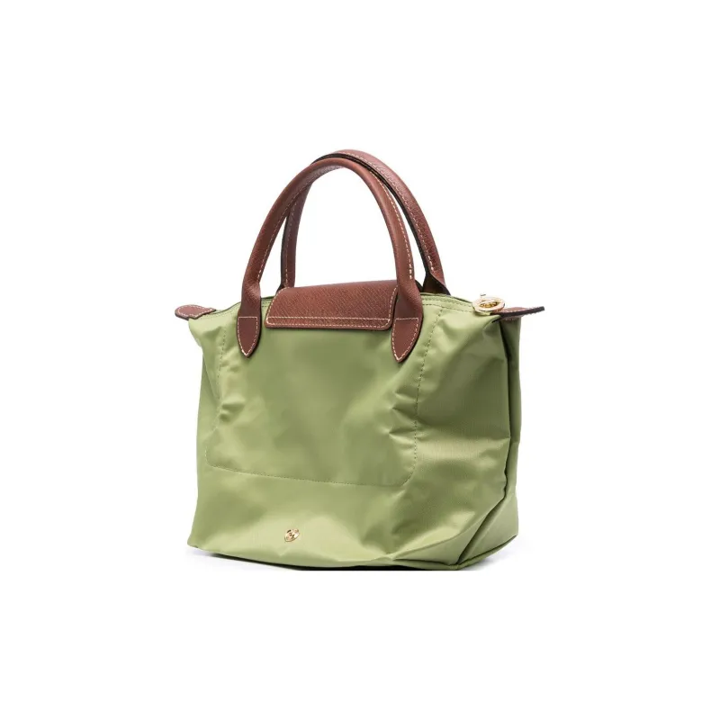 LONGCHAMP Le Pliage Canvas With Leather Canvas Bag Dumpling Bag Handbags Small Size Unisex Avocado Green-1