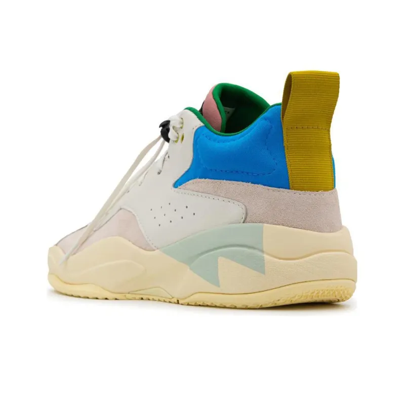 BRANDBLACK Cushioning Low-Top Casual Shoes Men's White Blue Pink-2