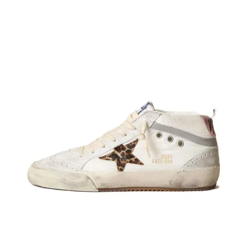 Golden Goose Mid Star Ltd Mid-Top Skateboard Shoes Women's White Vintage Version