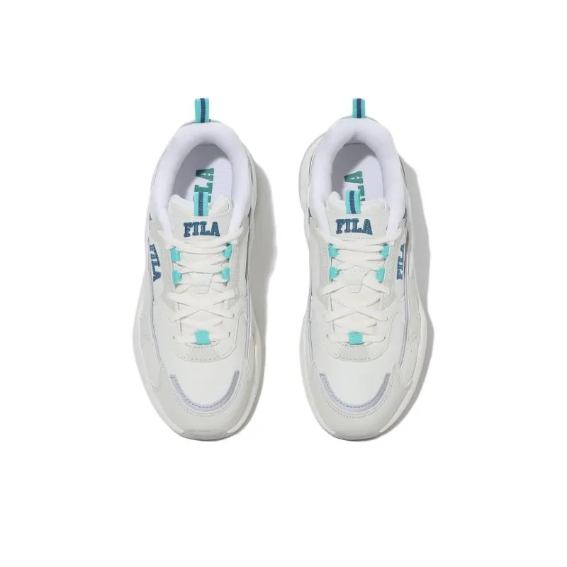 FILA Cushioning, Slip Resistant, And Abrasion Resistant Low Top Casual Shoes Unisex White Green-3