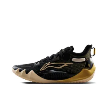 LiNing JB1 Jimmy Butler 1 Luminous Black Gold Slip Resistant Low Top Basketball Shoes Men's