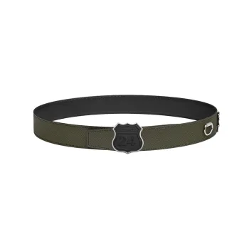 HERMES Numbers Logo Smooth Buckle Calfskin Leather Belts Men's Green Width 38MM