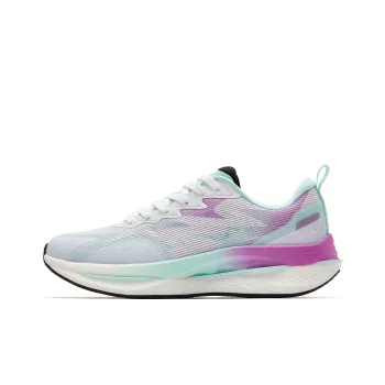 QIAODAN Fearless 1.0 Wear-Resistant Rebound Support Balance Low-Top Running Shoes Men's White Blue Purple