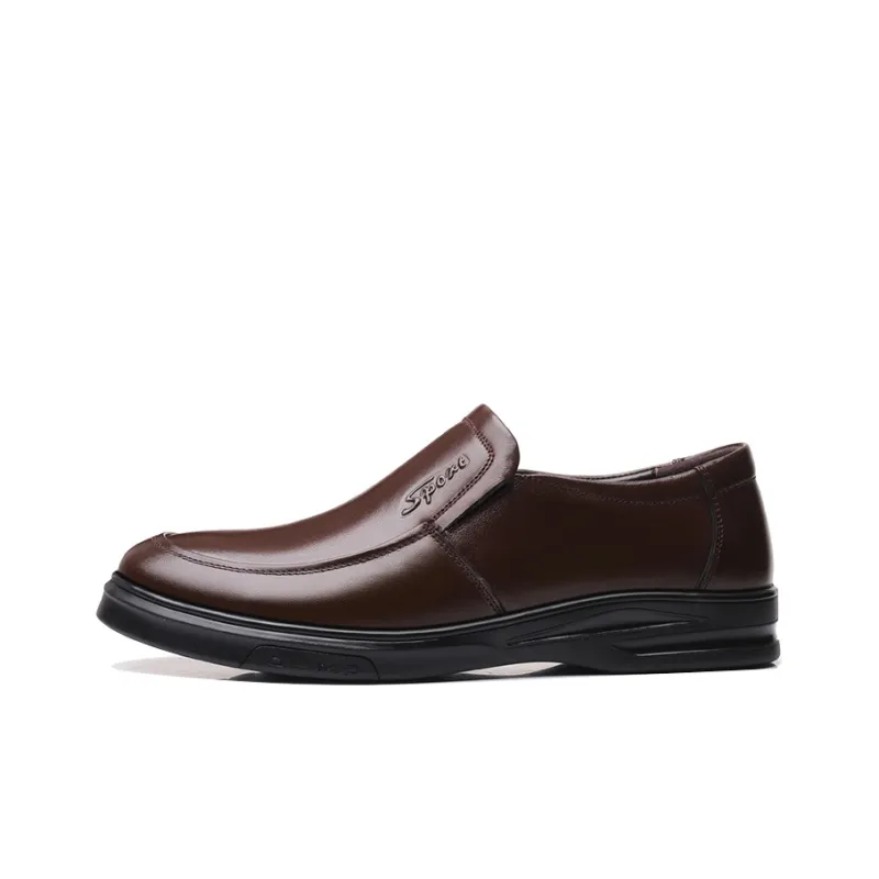 VANSSI Men's Casual Shoes Men Low Top Black/Brown-5