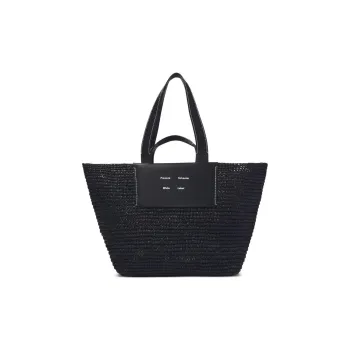 PROENZA SCHOULER Calfskin Raffia Handbag Women's Black