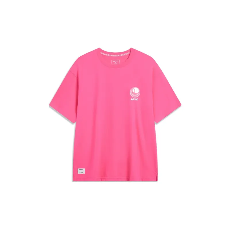 LiNing Sports Life Collection T Shirt Unisex Vibrant Pink-1