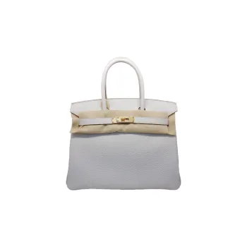 HERMES Birkin Togo Calfskin Birkin Bag Handbags Regular Women's M4 Gris Pale Cream Gray