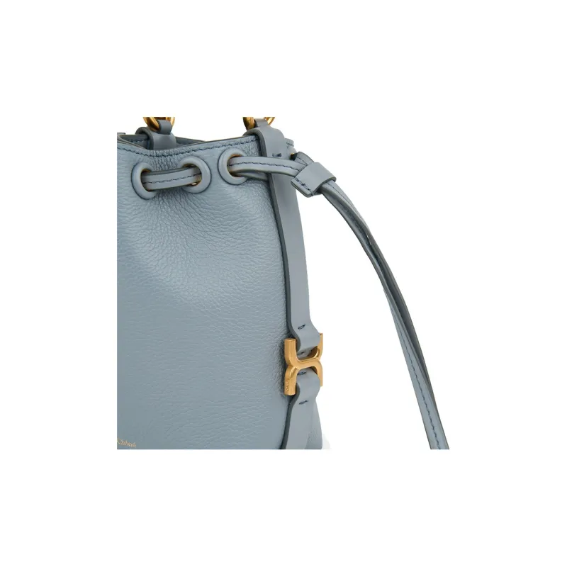 Chloe Marcie Grain Calfskin Shoulder Bag, Crossbody Bag Extra Mini Women's Haze Blue-3