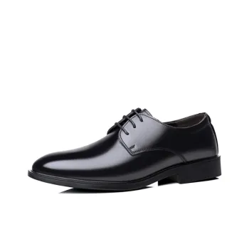 VANSSI Dress Shoes Men Low Top Black