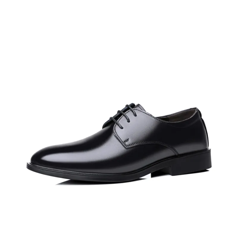 VANSSI Dress Shoes Men Low Top Black-0