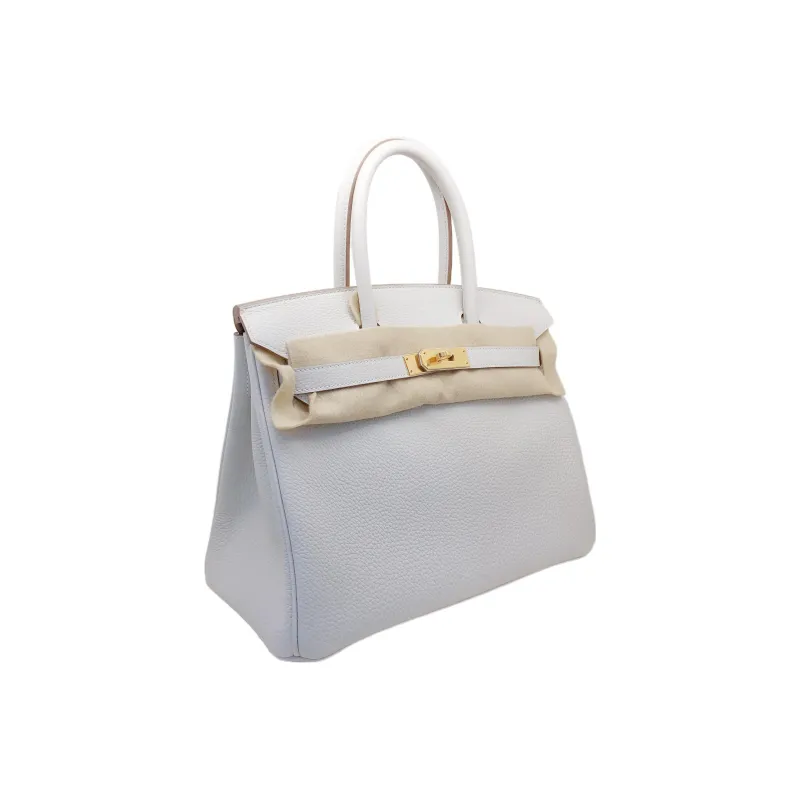 HERMES Birkin Togo Calfskin Birkin Bag Handbags Regular Women's M4 Gris Pale Cream Gray-1